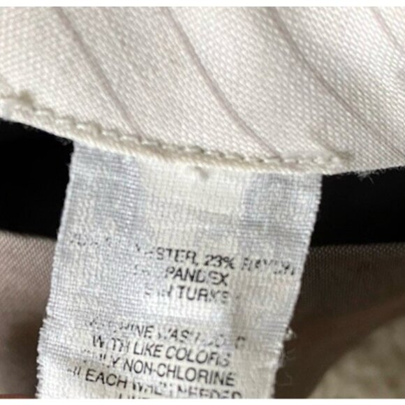 Express Womens Editor Beige Striped Dress Pants Wide Leg Size 4 Career Casual - Picture 5 of 6